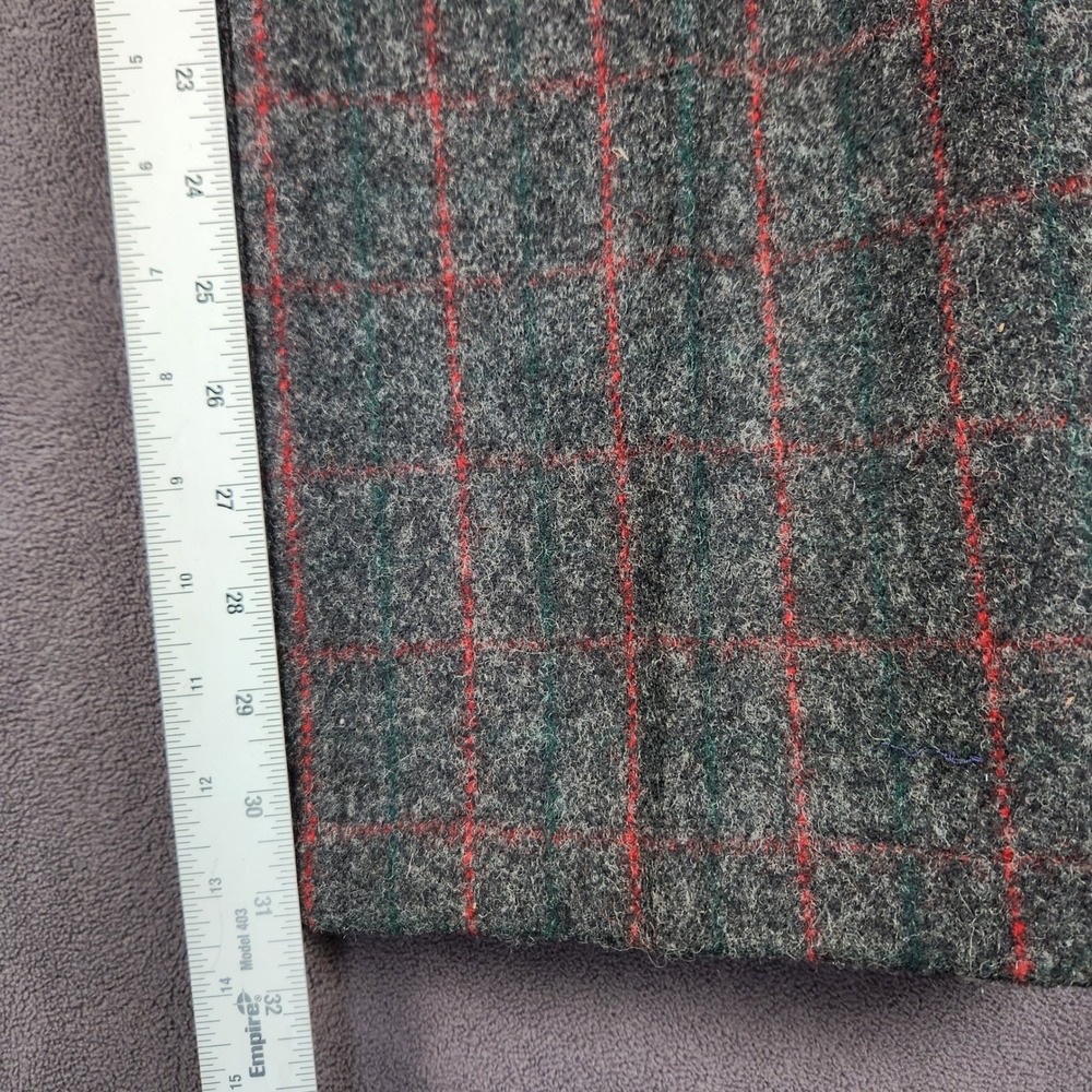 Vintage Woolrich Hunting Pants Mens 36 Gray Red Plaid Malone Heavy Wool USA Made - Picture 10 of 12